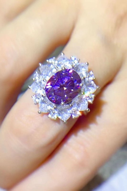 3 Carat Moissanite Platinum - Plated Ring - ShalayeFashion
