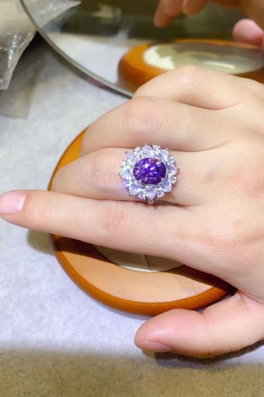 3 Carat Moissanite Platinum - Plated Ring - ShalayeFashion