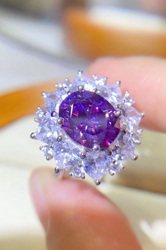 3 Carat Moissanite Platinum - Plated Ring - ShalayeFashion