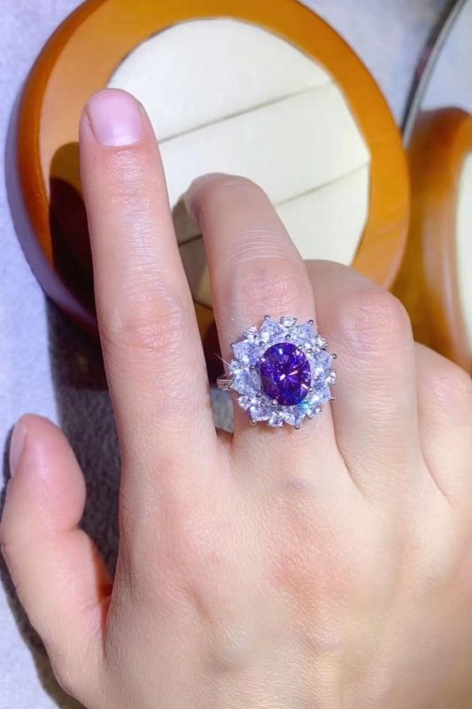 3 Carat Moissanite Platinum - Plated Ring - ShalayeFashion