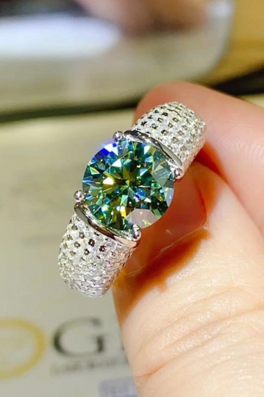 3 Carat Moissanite Side Stone Ring - ShalayeFashion