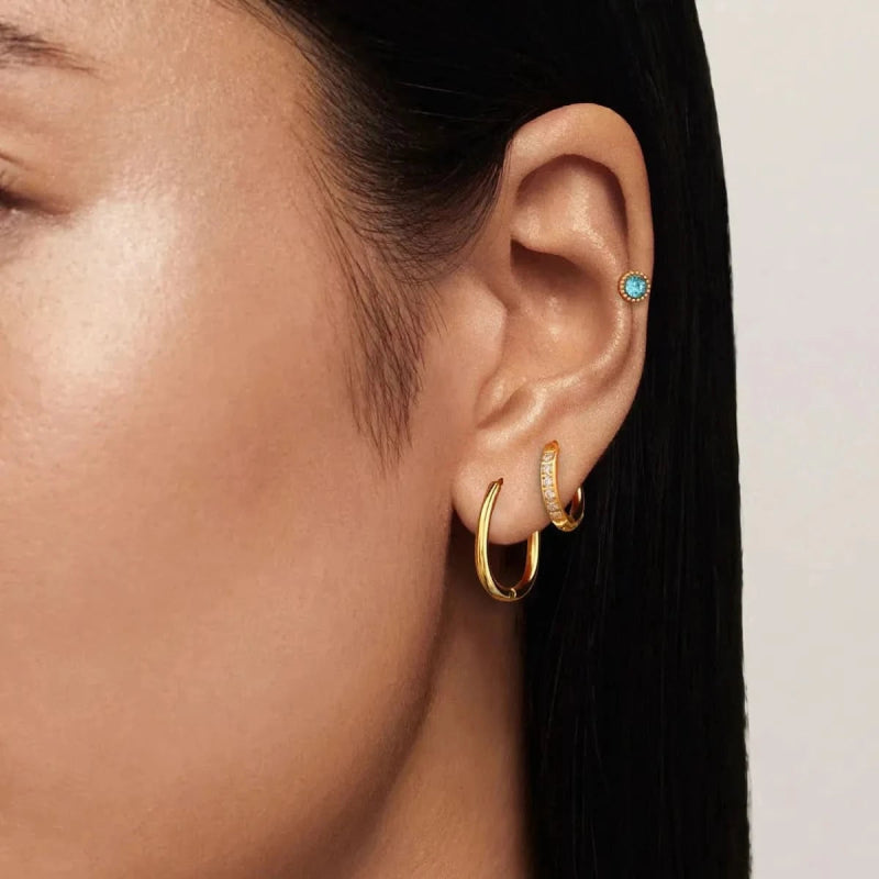 3 - Piece 18K Gold - Plated Earrings - ShalayeFashion