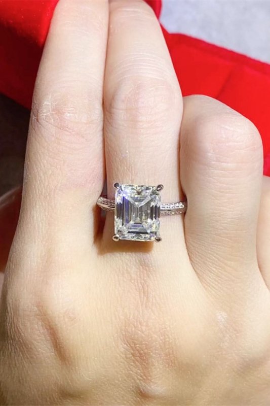5 Carat Moissanite Platinum - Plated Ring - ShalayeFashion
