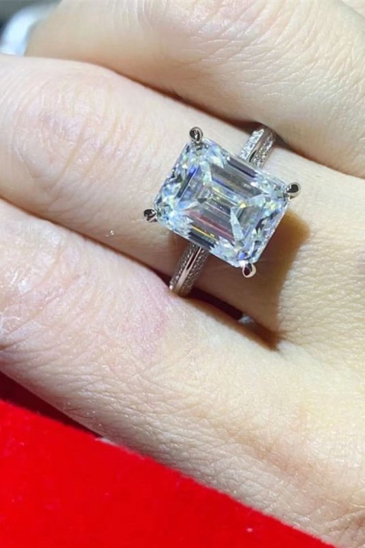 5 Carat Moissanite Platinum - Plated Ring - ShalayeFashion
