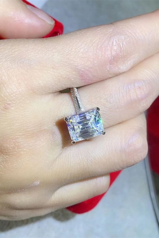 5 Carat Moissanite Platinum - Plated Ring - ShalayeFashion