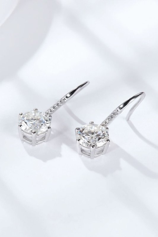 6 - Prong Moissanite Drop Earrings - ShalayeFashion