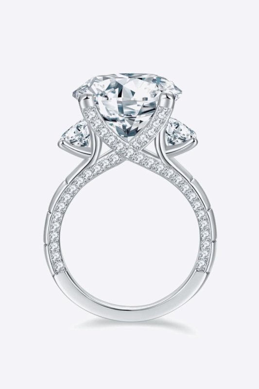8.6 Carat Moissanite Platinum - Plated Ring - ShalayeFashion