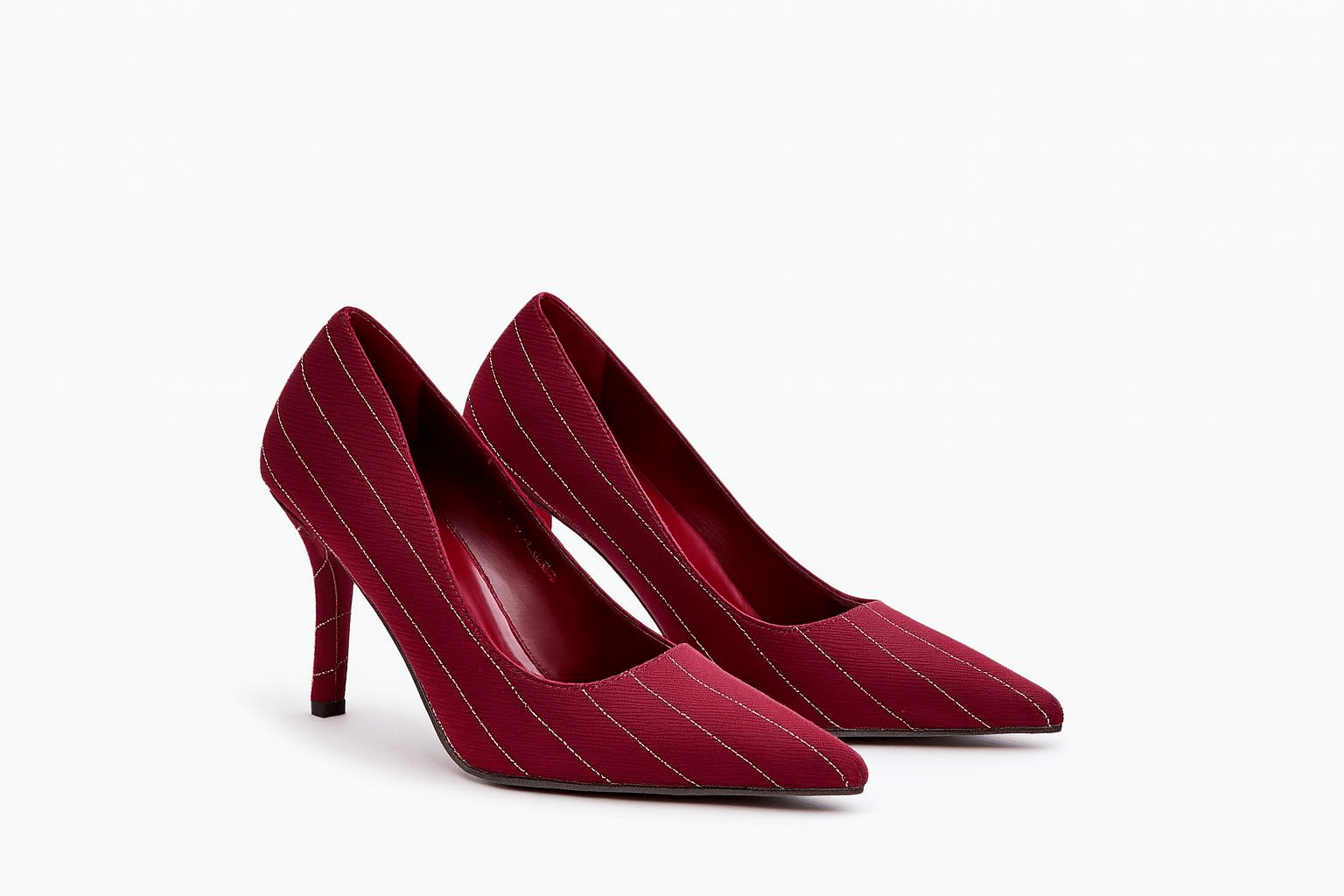 Women's Textile Red Stilettos Classic Style