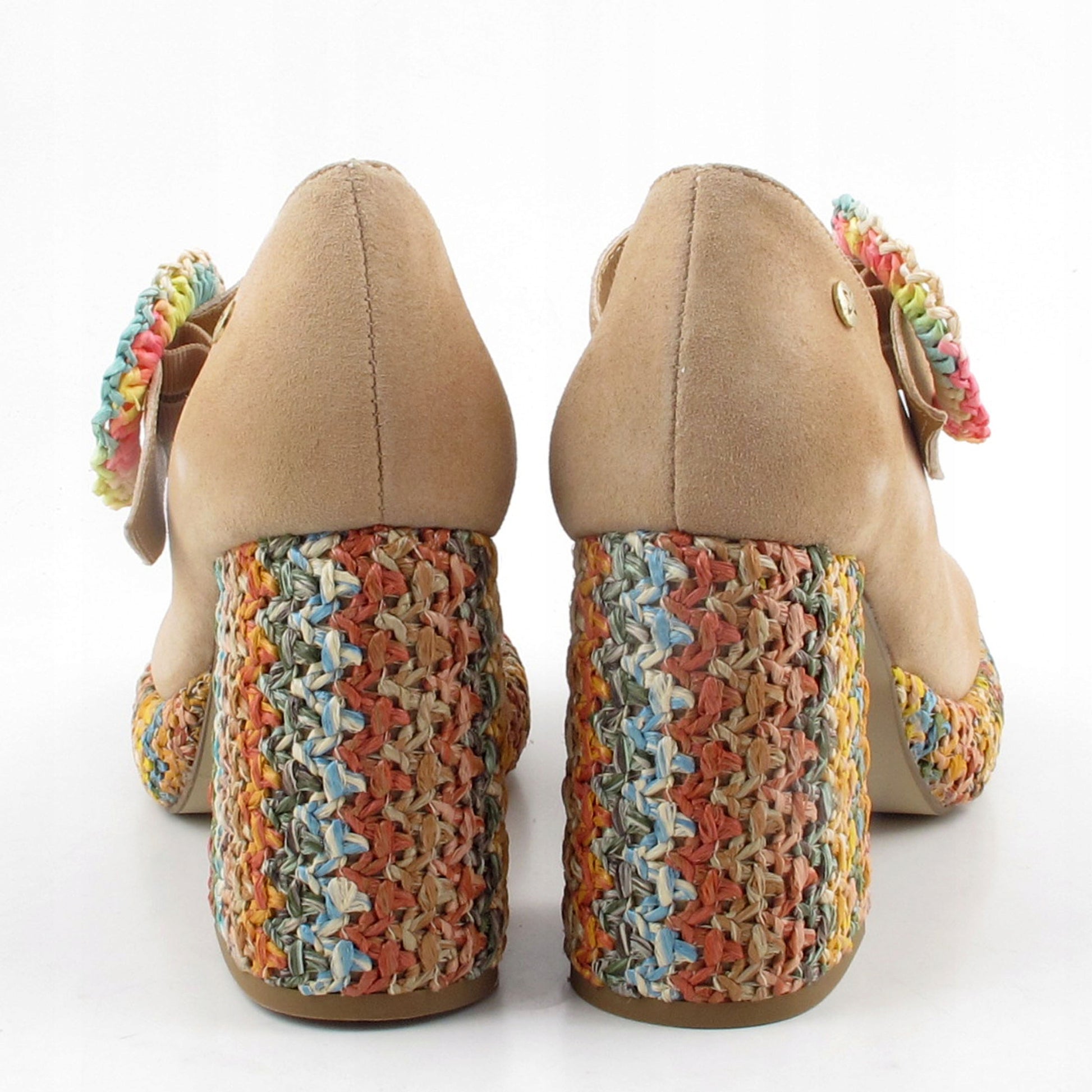 New Women's Suede Block Heel Pumps Platform