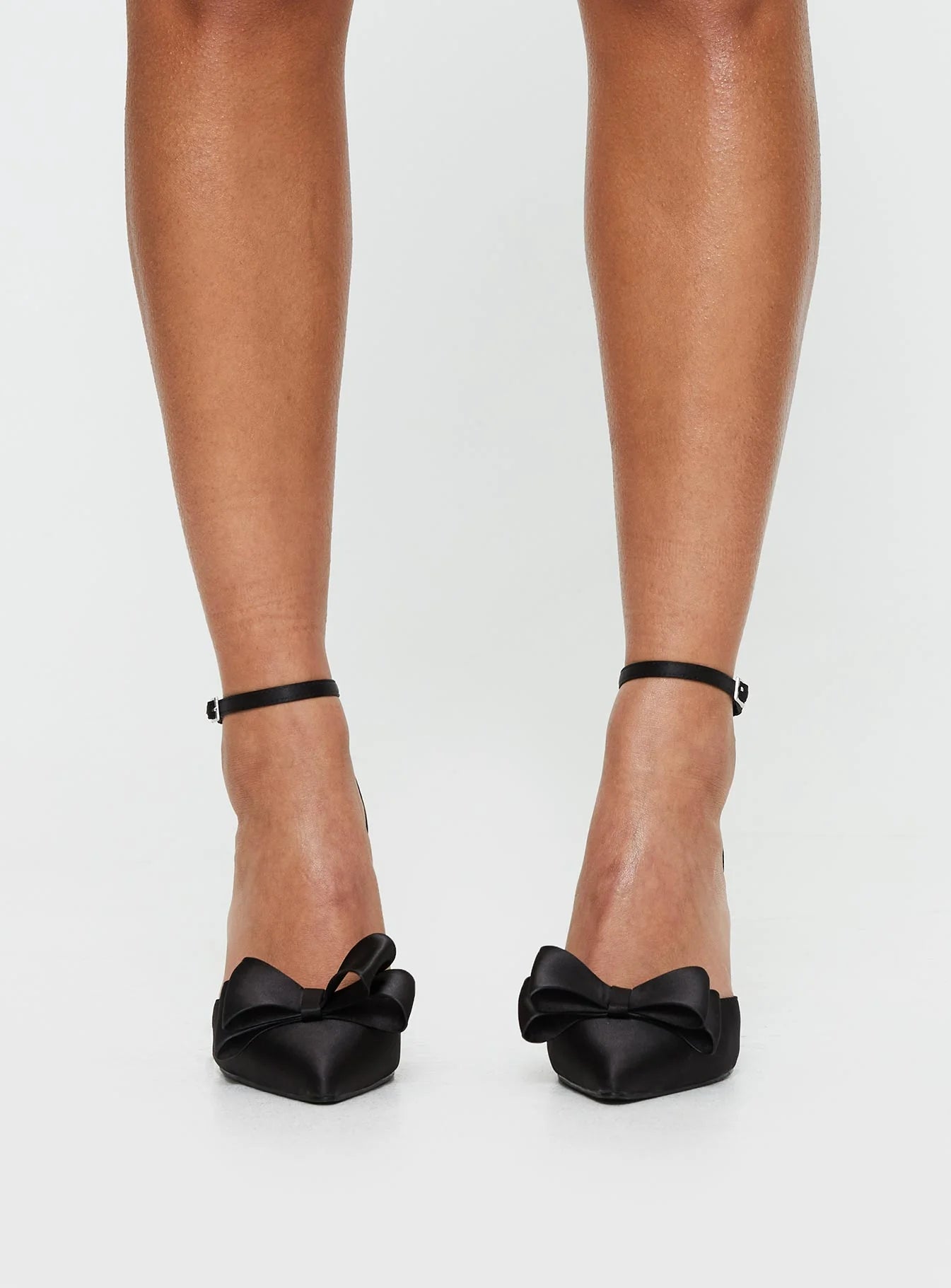 Women's Eco Leather Stilettos Large Bow