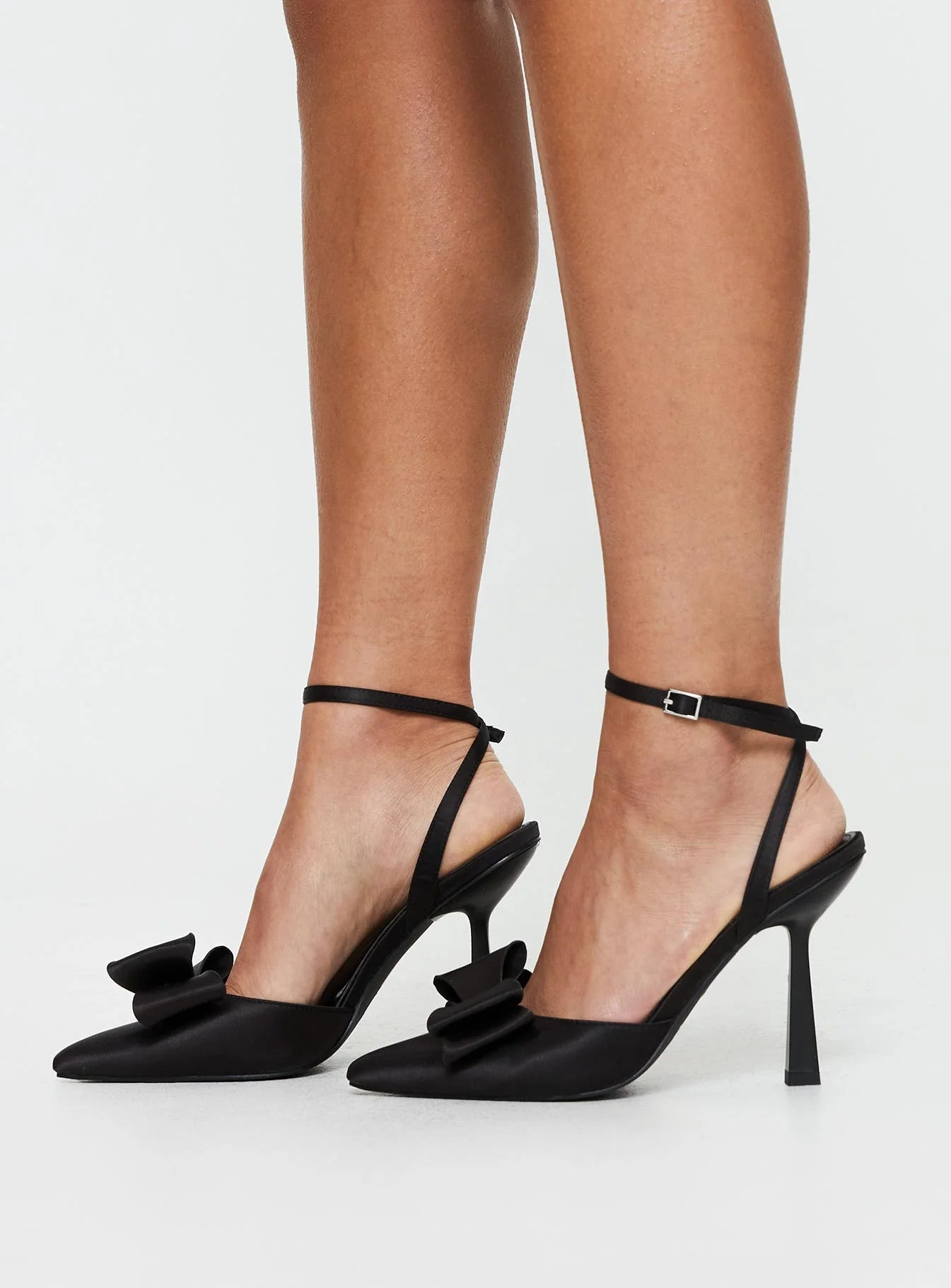 Women's Eco Leather Stilettos Large Bow
