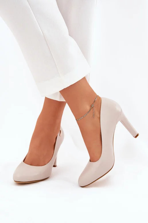Womens Classic Almond Begie Toe Dress Pumps