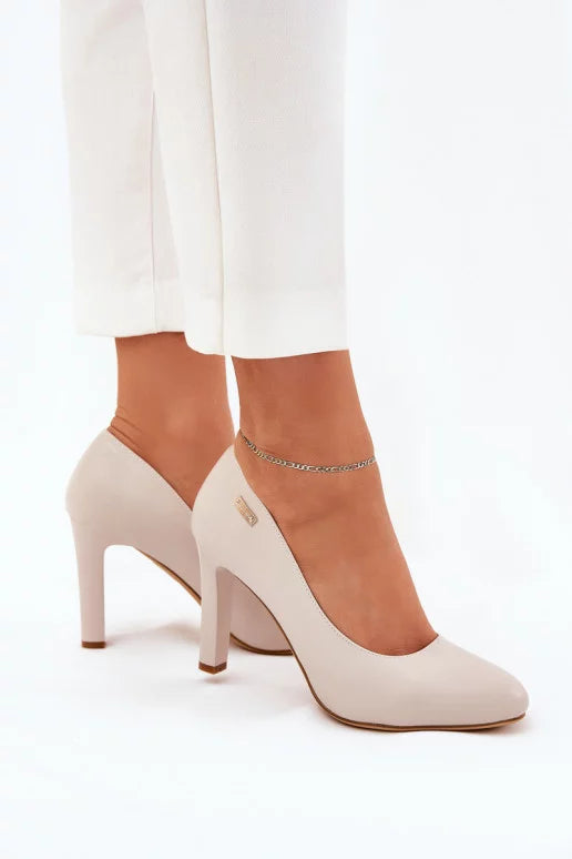 Womens Classic Almond Begie Toe Dress Pumps