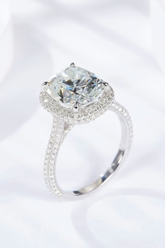 Adored 6 Carat Moissanite Halo Ring - ShalayeFashion