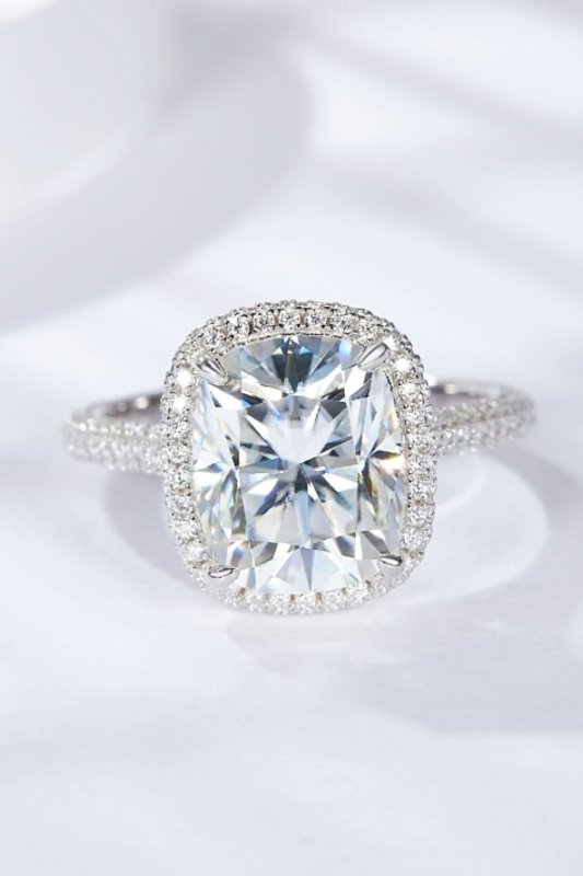 Adored 6 Carat Moissanite Halo Ring - ShalayeFashion