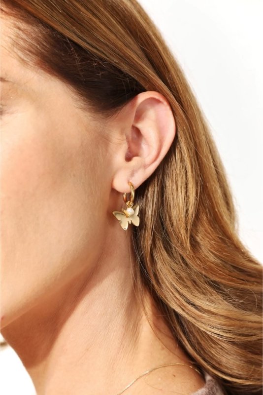 Adored Butterfly Stainless Steel Earrings - ShalayeFashion