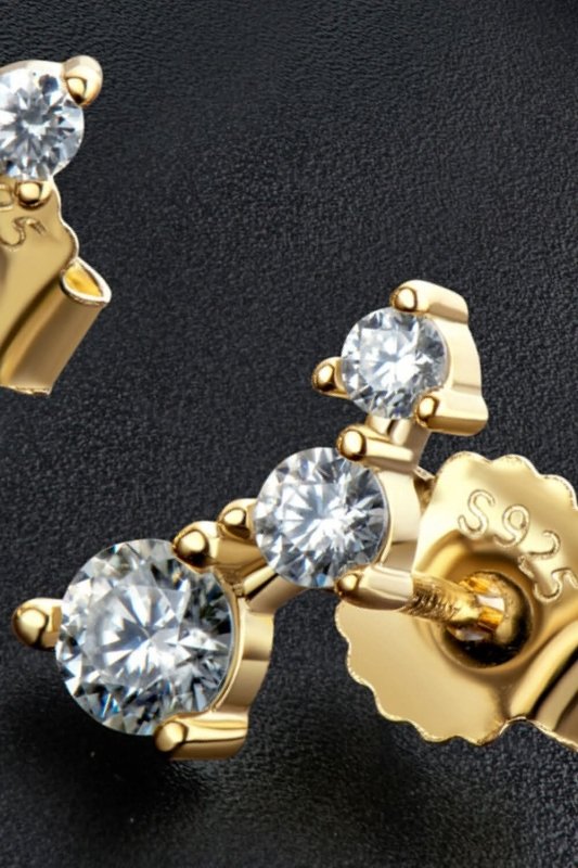 Adored Your Way Moissanite Stud Earrings - ShalayeFashion