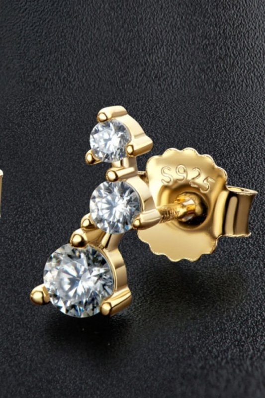 Adored Your Way Moissanite Stud Earrings - ShalayeFashion