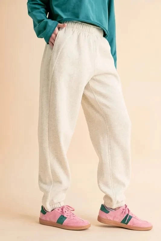 Aemi+Co Drawstring Elastic Waist Joggers - ShalayeFashion