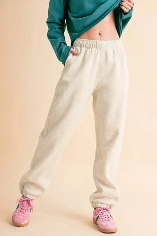 Aemi+Co Drawstring Elastic Waist Joggers - ShalayeFashion