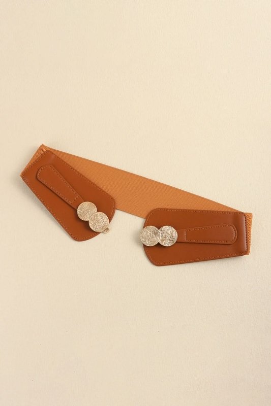 Alloy Buckle Elastic Belt - ShalayeFashion