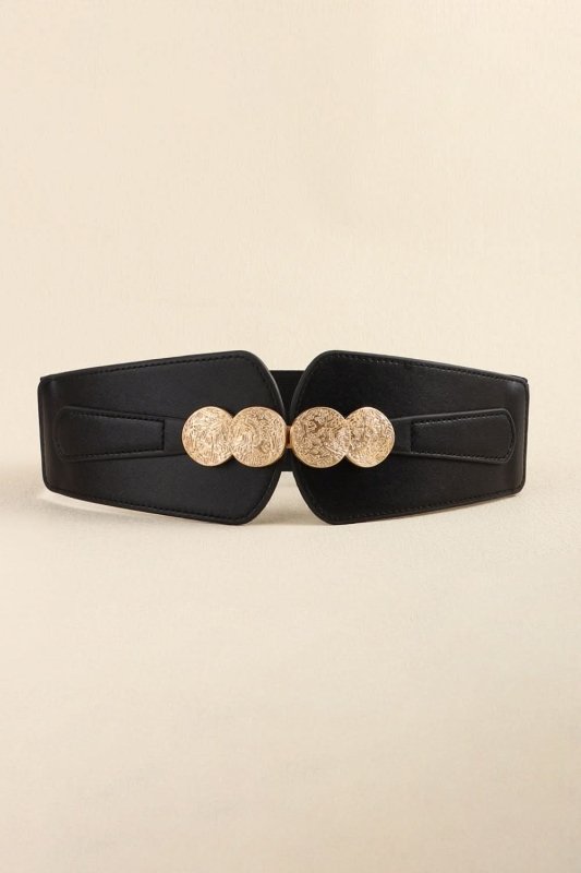 Alloy Buckle Elastic Belt - ShalayeFashion