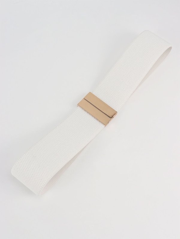 Alloy Buckle Elastic Belt - ShalayeFashion