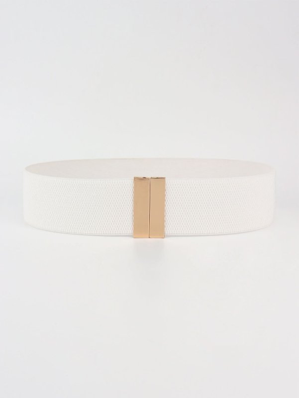 Alloy Buckle Elastic Belt - ShalayeFashion