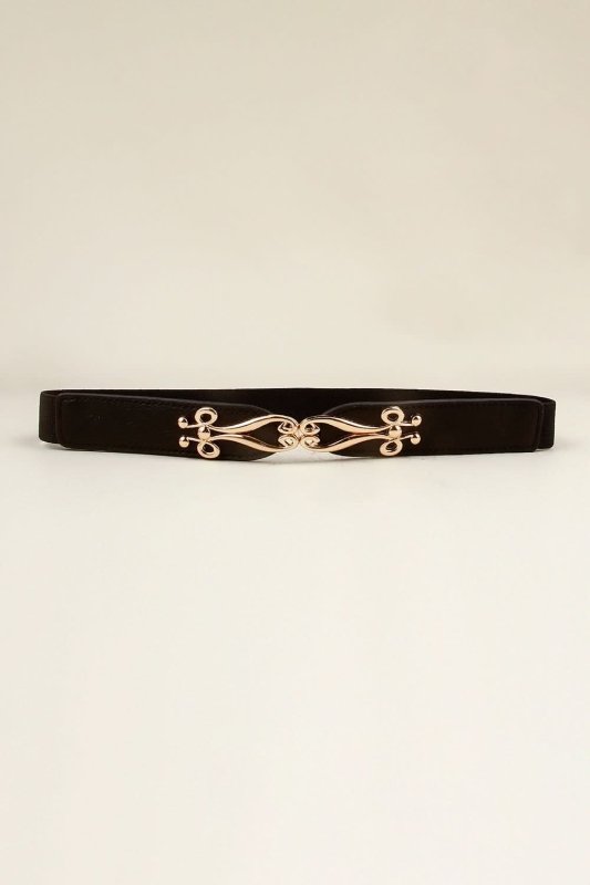 Alloy Buckle Elastic Belt - ShalayeFashion