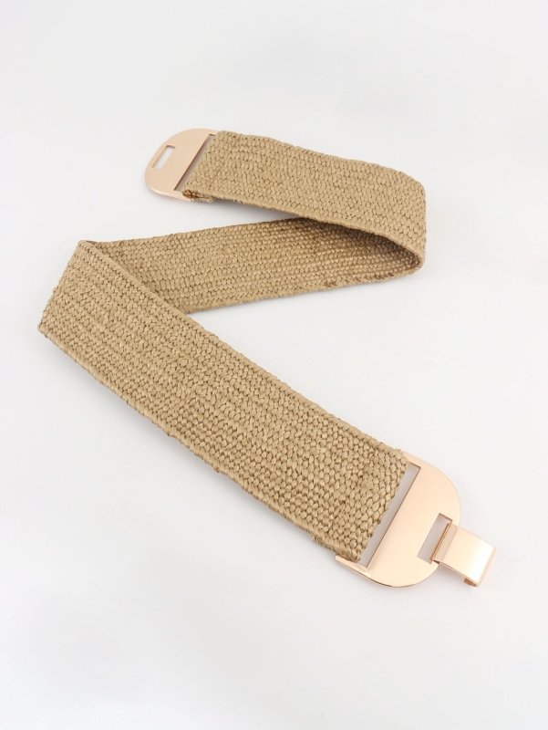 Alloy Buckle Elastic Belt - ShalayeFashion