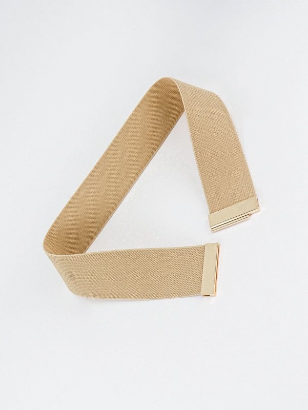 Alloy Buckle Elastic Belt - ShalayeFashion