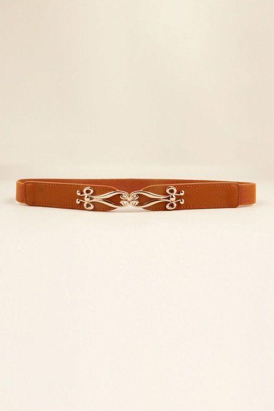 Alloy Buckle Elastic Belt - ShalayeFashion