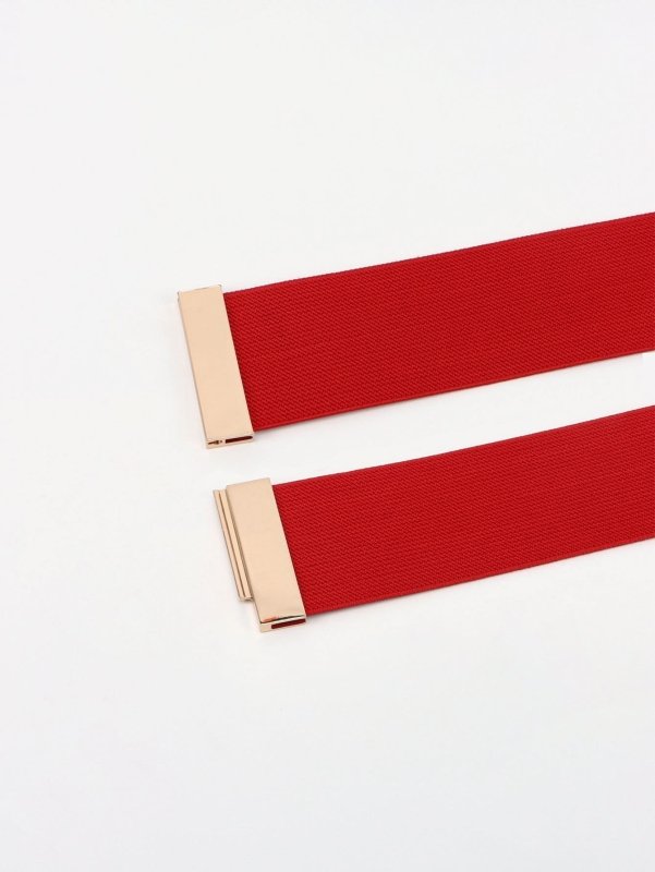 Alloy Buckle Elastic Belt - ShalayeFashion