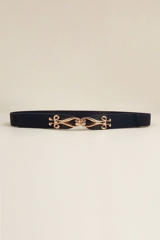 Alloy Buckle Elastic Belt - ShalayeFashion