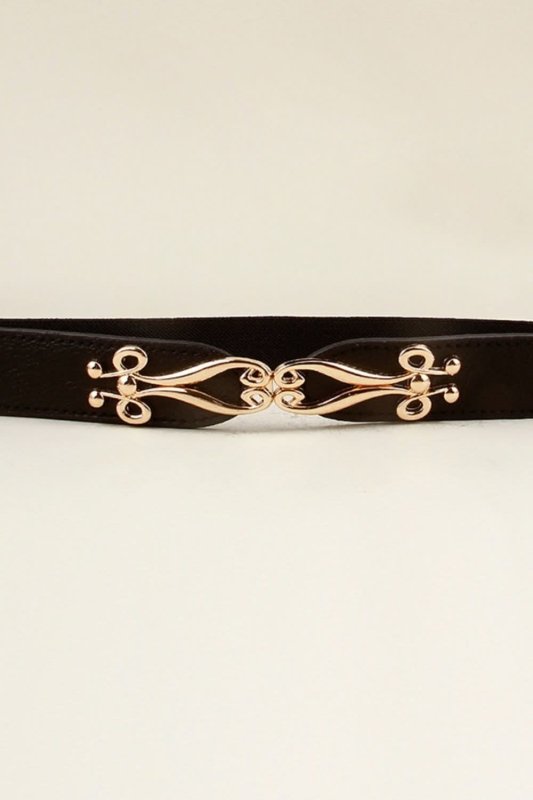 Alloy Buckle Elastic Belt - ShalayeFashion