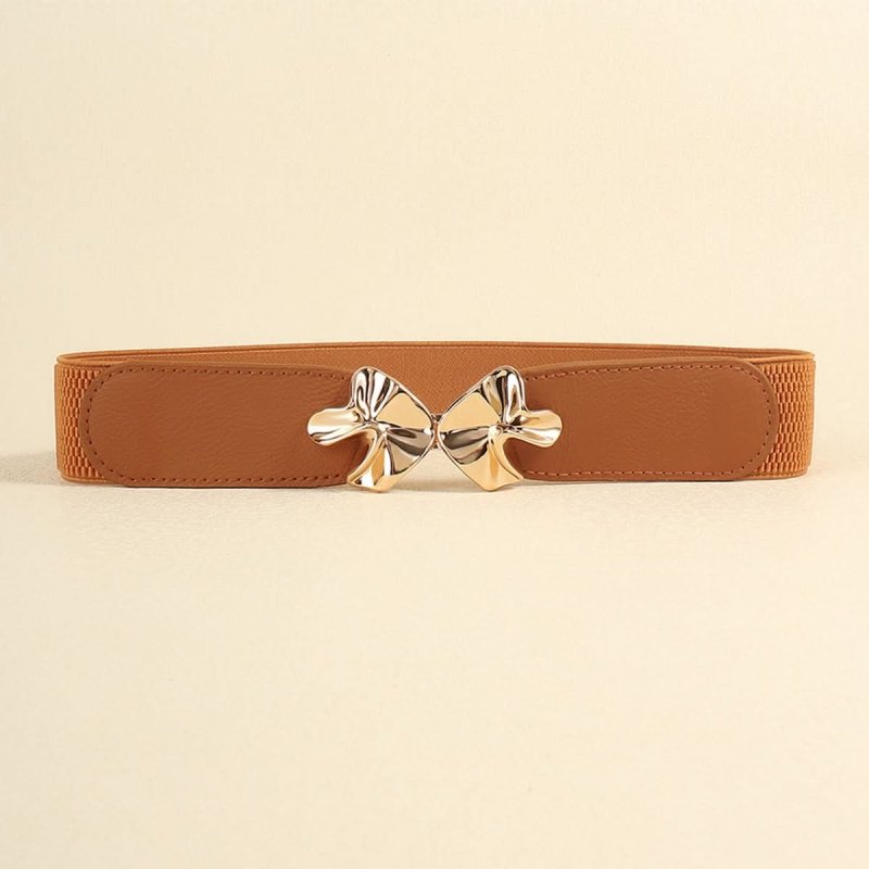 Alloy Buckle Elastic Belt - ShalayeFashion