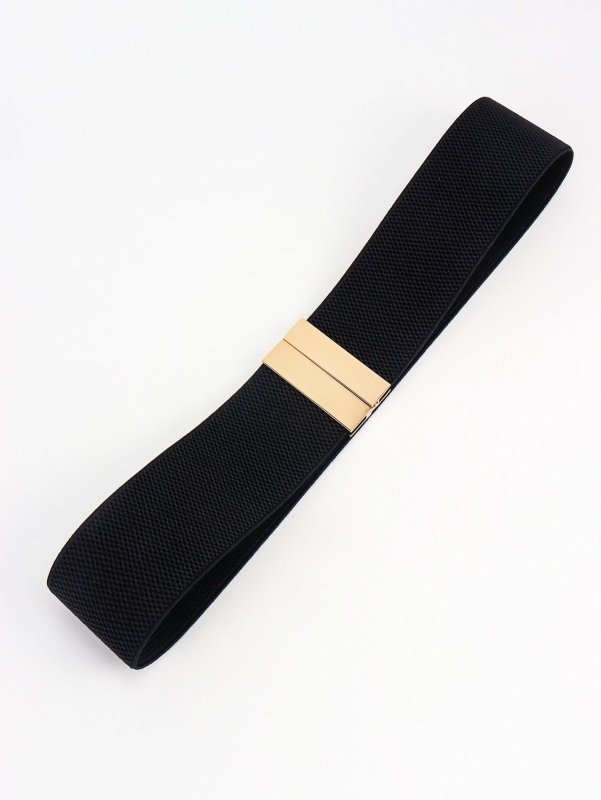 Alloy Buckle Elastic Belt - ShalayeFashion