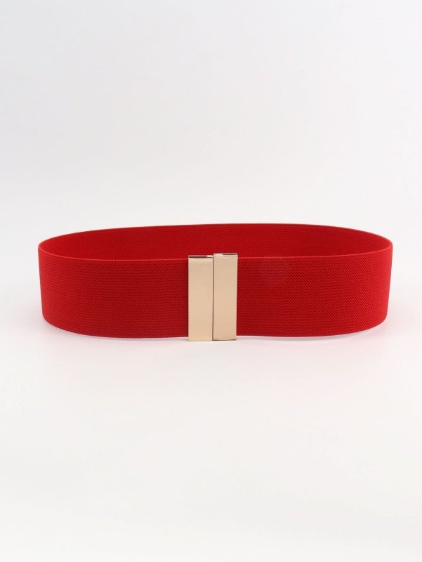 Alloy Buckle Elastic Belt - ShalayeFashion