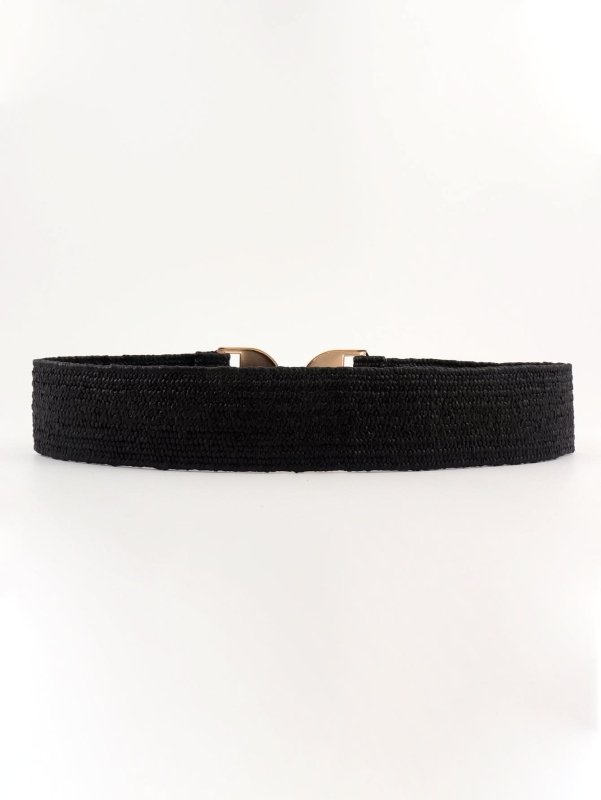 Alloy Buckle Elastic Belt - ShalayeFashion