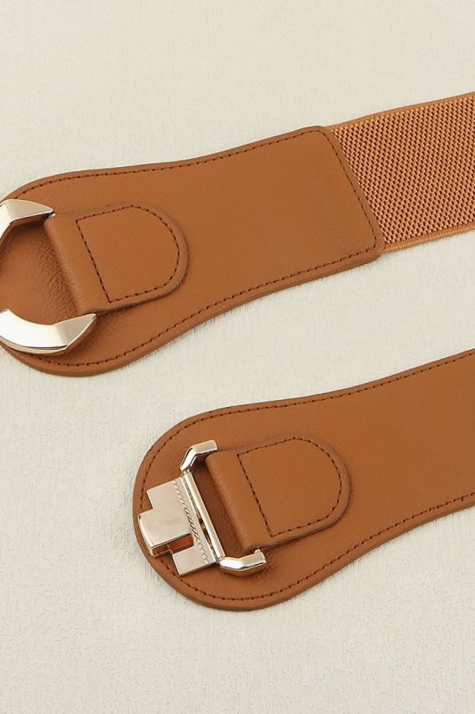 Alloy Buckle Elastic Belt - ShalayeFashion