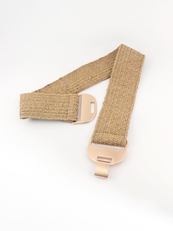 Alloy Buckle Elastic Belt - ShalayeFashion