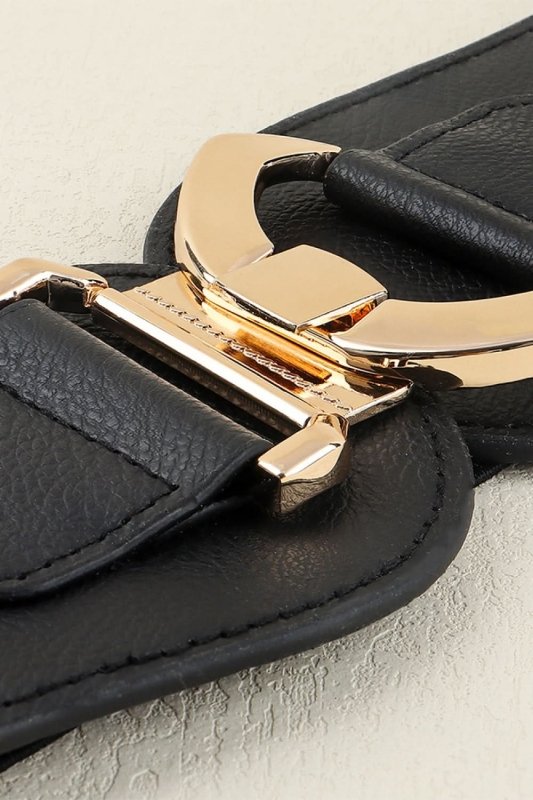 Alloy Buckle Elastic Belt - ShalayeFashion
