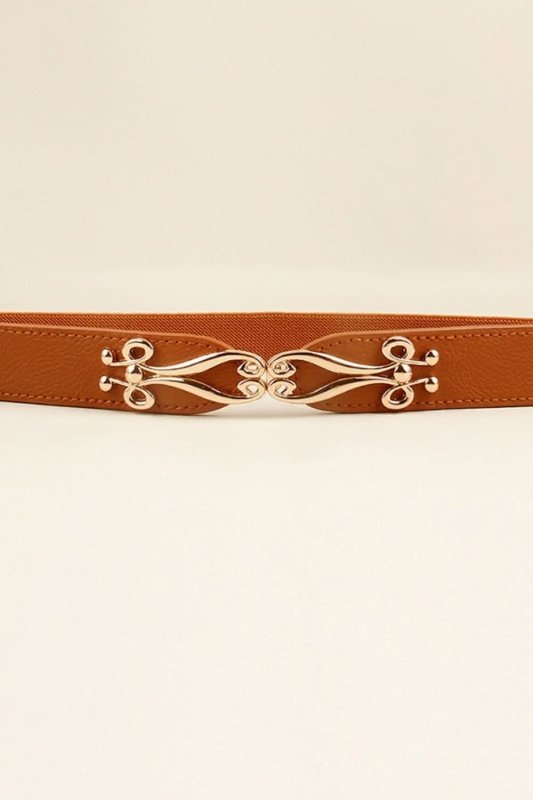 Alloy Buckle Elastic Belt - ShalayeFashion