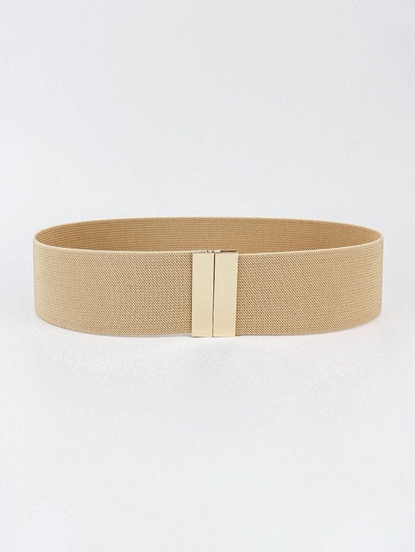 Alloy Buckle Elastic Belt - ShalayeFashion