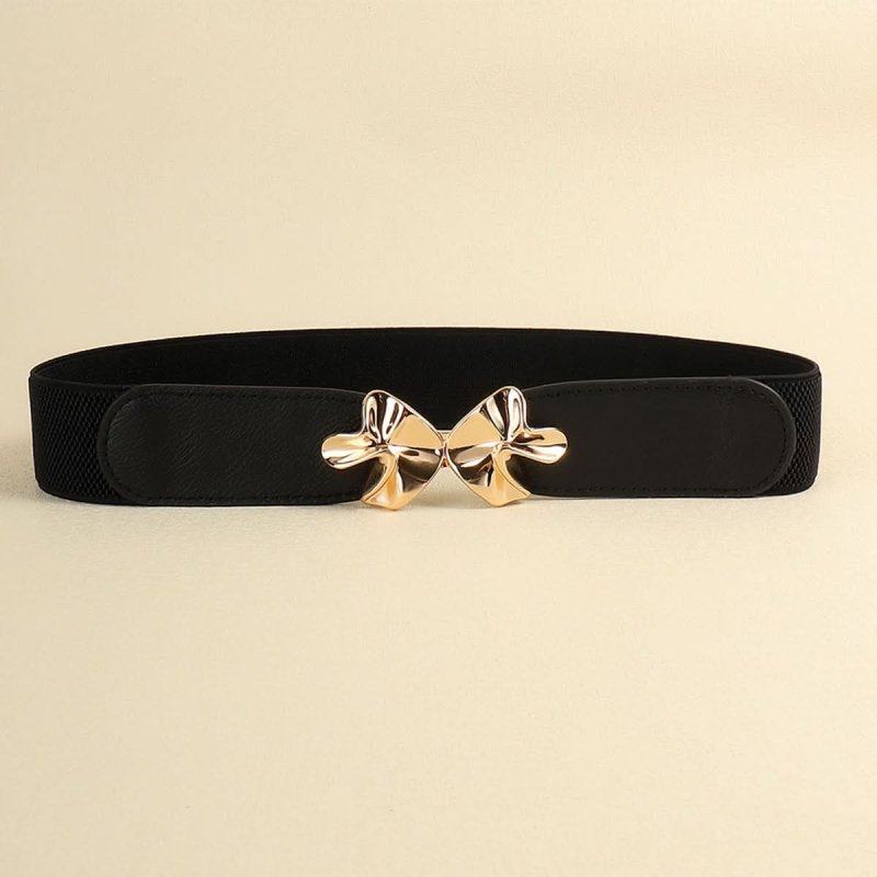 Alloy Buckle Elastic Belt - ShalayeFashion