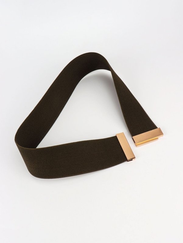 Alloy Buckle Elastic Belt - ShalayeFashion