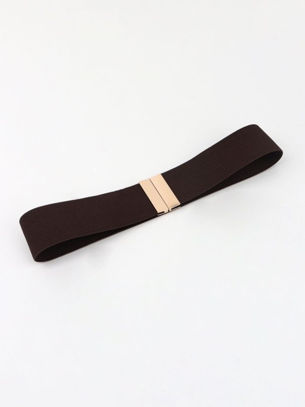Alloy Buckle Elastic Belt - ShalayeFashion
