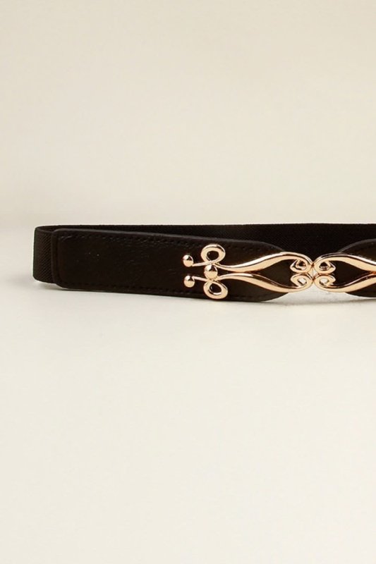 Alloy Buckle Elastic Belt - ShalayeFashion