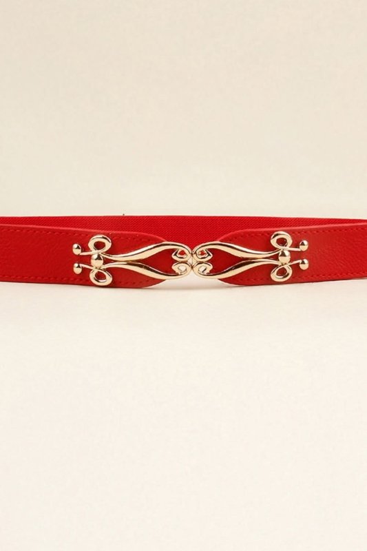 Alloy Buckle Elastic Belt - ShalayeFashion