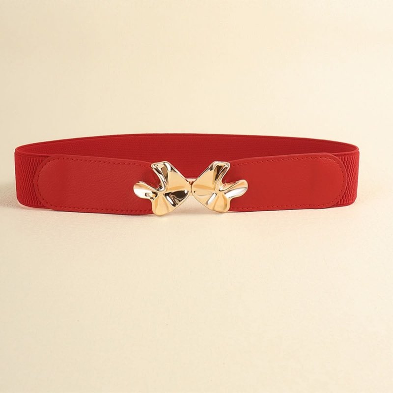 Alloy Buckle Elastic Belt - ShalayeFashion